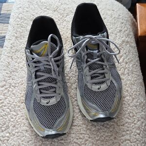 Mens Asics GT-2160 Gel Gray and Yellow Athletic Sneakers Sz 12